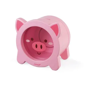 - 3 Years   - J04653 Janod automatic portability hopper constrict Pink Magnetic Piggy Bank 