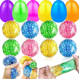 - 3.4 Inch Large Easter Egg Fillers for Kids Basket Stuffers$ Sensory Fidget Toys for Boys Girls$ Easter Egg Hunt Prizes$ Classroom Gifts 8 Pack Easter Squeeze Stress monetary Balls 