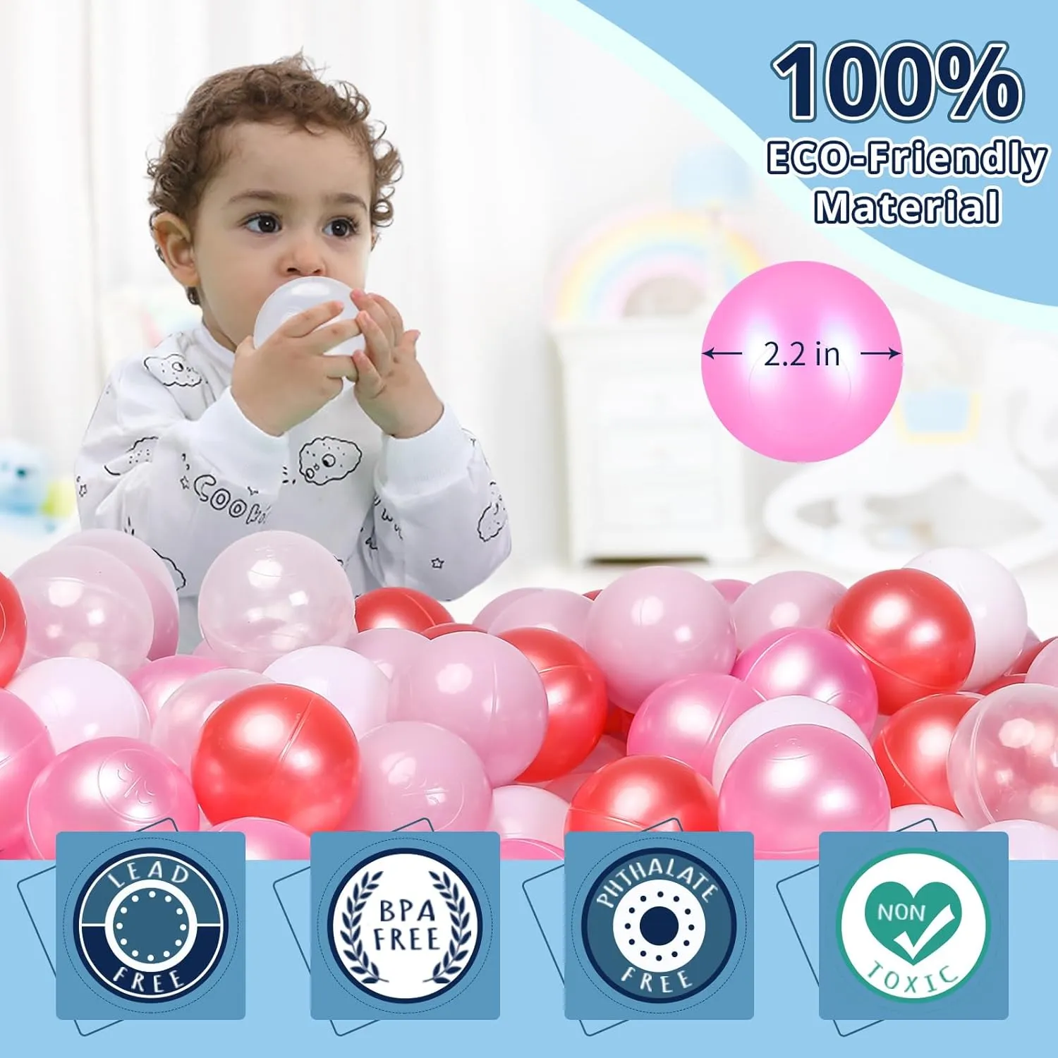 - BPA Free Crush Proof sociology Plastic Toy Balls$ Children's Pool Water Toys$ Babies Girls Ball Pit Play Tent$ Party Decoration Pack of 100 with Storage Bag STARBOLO Ball Pit Balls for Toddlers 