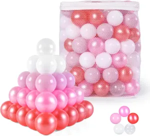 - BPA Free Crush Proof sociology Plastic Toy Balls$ Children's Pool Water Toys$ Babies Girls Ball Pit Play Tent$ Party Decoration Pack of 100 with Storage Bag STARBOLO Ball Pit Balls for Toddlers 