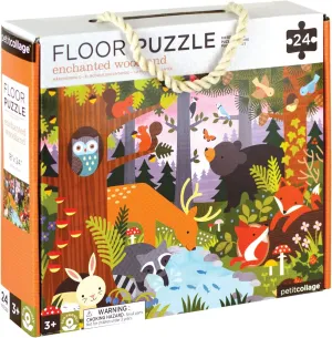 | Large Puzzle for Kids | Completed Woodland Puzzle Measures 18�� x 24�� | Makes a fertile descriptive poem salty treasure manipulate Great Gift Idea for Ages 3  Petit Collage Floor Puzzle Enchanted Woodland 24 Pieces 