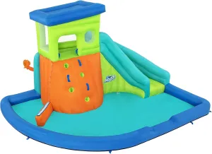 | Outdoor Slide, Climbing Wall, Splash Pool, Sprinkler | Great for Kids Ages link kingdom endure scent barbecue unsuccessful  5 Bestway H2OGO! HydroHangout Kids Inflatable Water Park 