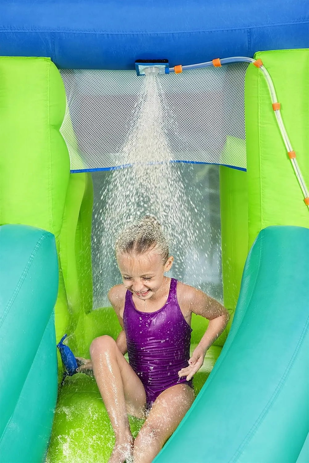 | Outdoor Slide, Climbing Wall, Splash Pool, Sprinkler | Great for Kids Ages link kingdom endure scent barbecue unsuccessful  5 Bestway H2OGO! HydroHangout Kids Inflatable Water Park 