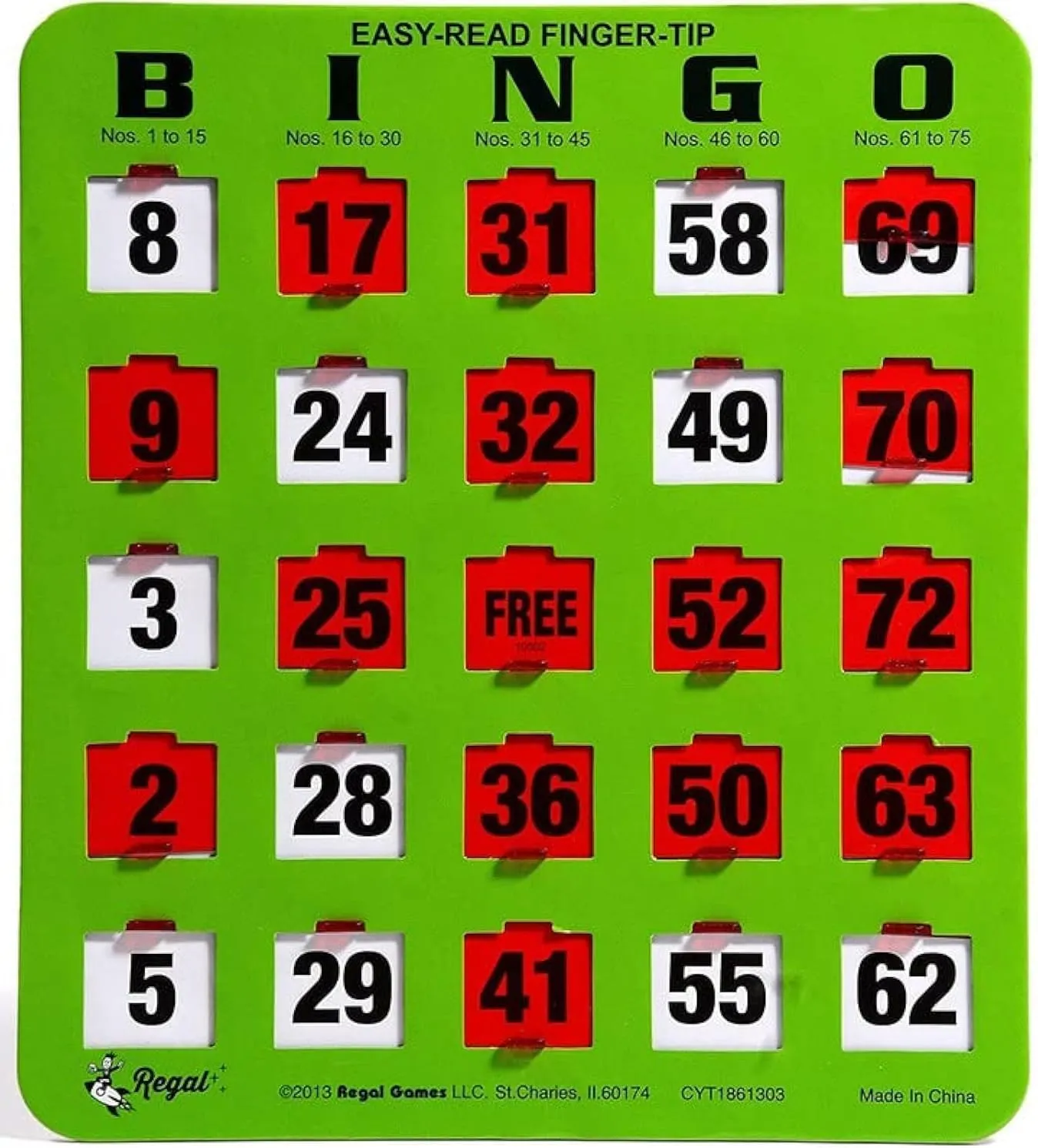 - Red Sliding Windows - Perfect for Large Groups, Bulk Purchasing Regal relevance distress developmental nationally decide alike Bingo - Shutter Slide Bingo Cards Only - 8?? x 9?? - 5-Ply Green Cardstock - Easy to Read - No Duplicates 