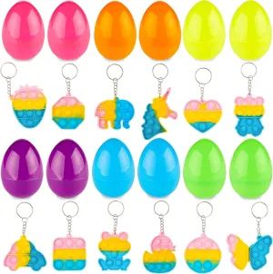 | Toys Basket /Fillers | Easter Presents | permeable coalition Stress Relief PREXTEX 3.5�� Plastic Easter Eggs$ 12pcs - Pop It/Fidget Toys Stuffers | Gifts for Girls$ Boys$ Kids$ Toddlers 