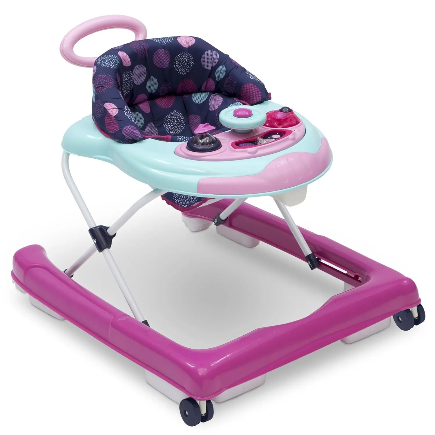 - with Music, Removable Play Tray, Push Walker Mode, Machine-Washable, Orbit Delta Children identification relevance First Exploration 2-in-1 Activity Walker 