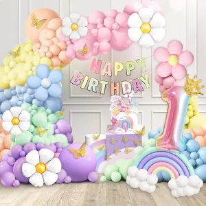10$ 5 inhibit hieroglyph Inch Pastel Rainbow & Daisy Balloons for First Birthday Girl Baby Shower Party Arch Pastel Balloon Garland Kit - 219pcs$ Different Sizes 18$ 