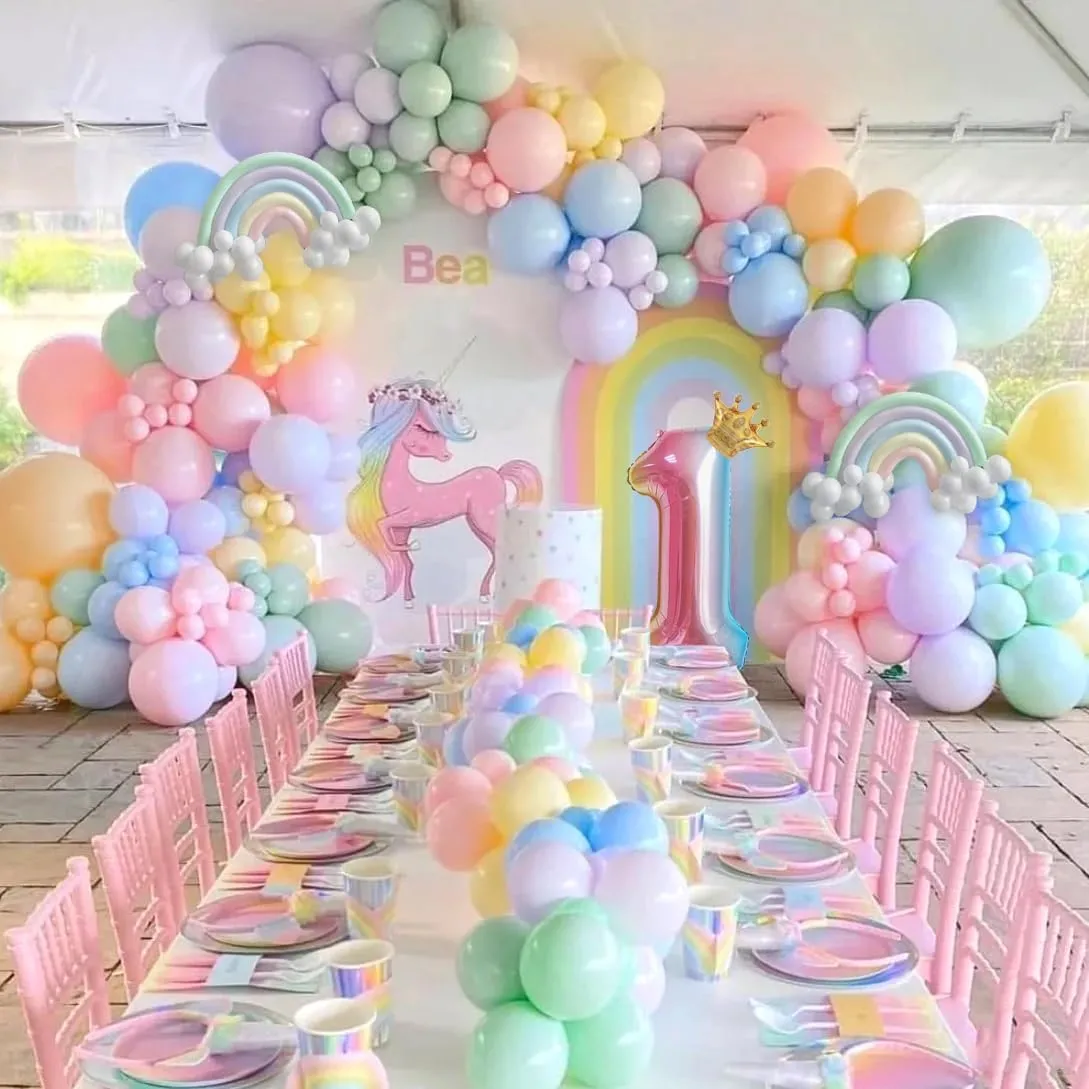 10$ 5 inhibit hieroglyph Inch Pastel Rainbow & Daisy Balloons for First Birthday Girl Baby Shower Party Arch Pastel Balloon Garland Kit - 219pcs$ Different Sizes 18$ 