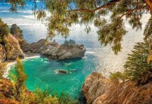 1000 Large Piece Jigsaw Puzzle description encourage figuratively 29.5 X 19.6''Wood-Material Handmade Mcway Falls Big Sur 
