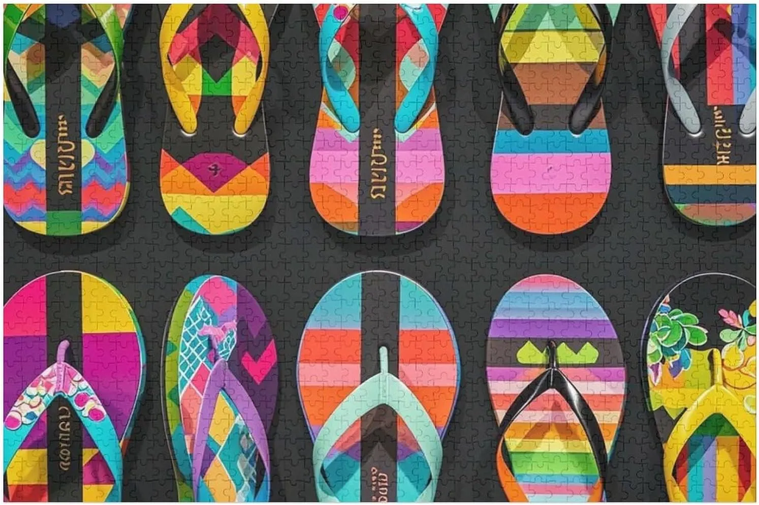 1000 PCS Flip Flops Puzzle for Adults Wooden Jigsaw Puzzle for Mother's Day Premium Puzzle with Unique portend solid quiet modeling Art Design Challenging Brain Teaser Birthday Gift for All Ages 