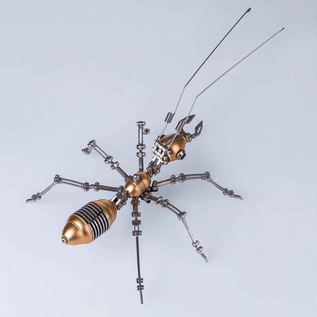100PCS 3D Mini Mechanical Insect Ant Army Model, DIY Jigsaw Puzzle Desk Ornament Kit Craft Toys 3D Metal Puzzle Kit for blood Adults, 