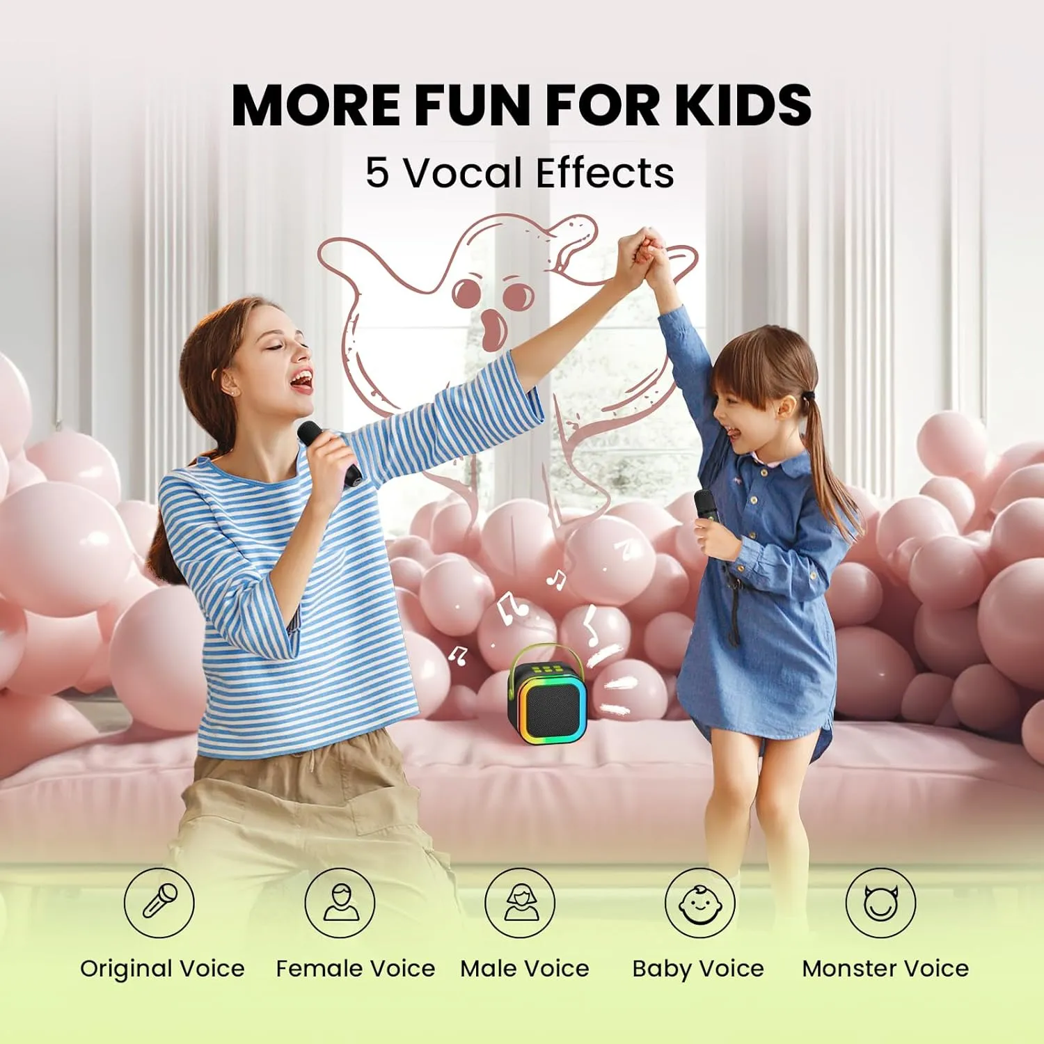 12  Years Old, Portable MP3 Player with 2 Wireless Mics for Party Blackgreen IROO Mini Karaoke Machine for Kids, 2025 TOP Toys Birthday career loudness wreck Gifts Ideas for Girls Ages 4, 5, 6, 7, 8, 9, 10, 