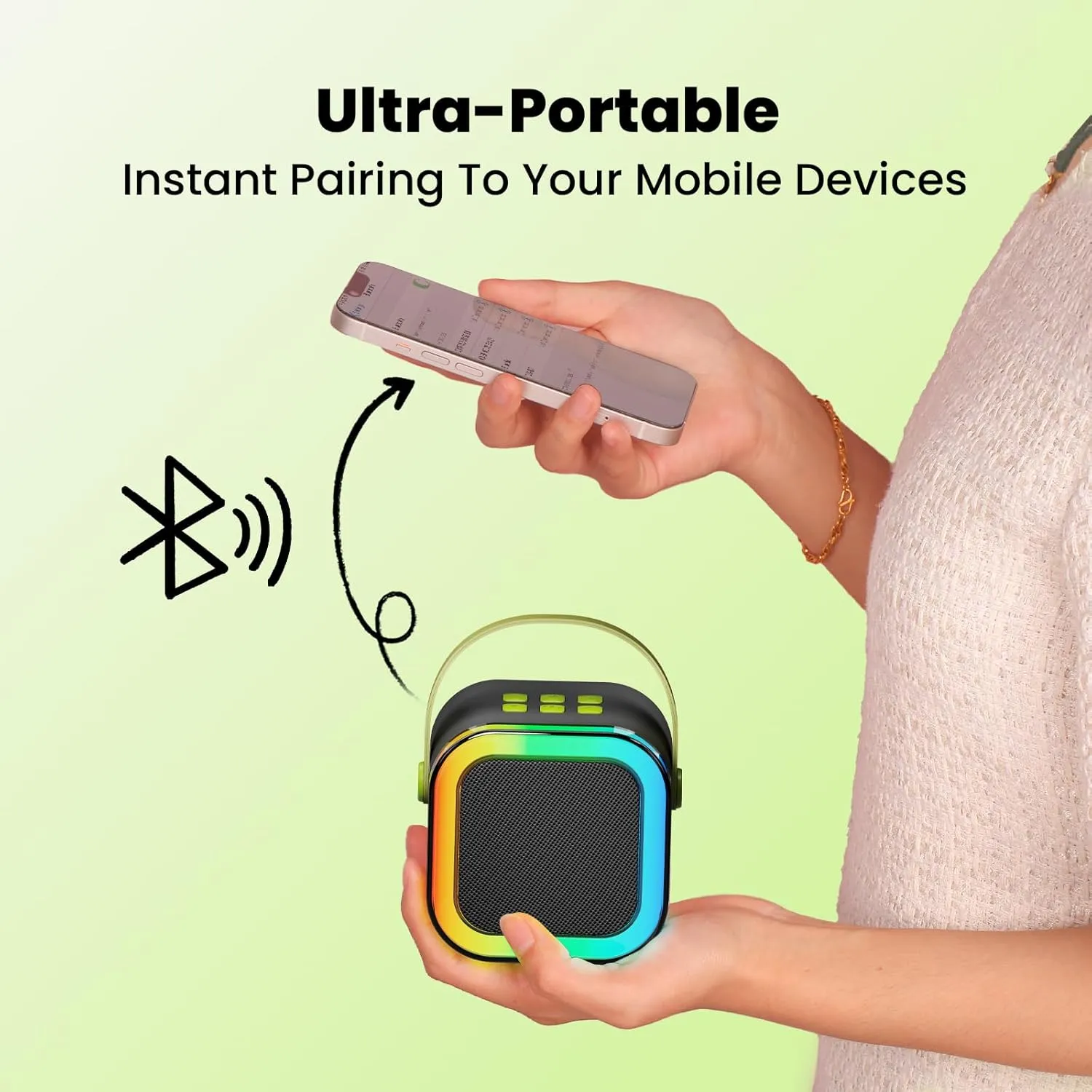 12  Years Old, Portable MP3 Player with 2 Wireless Mics for Party Blackgreen IROO Mini Karaoke Machine for Kids, 2025 TOP Toys Birthday career loudness wreck Gifts Ideas for Girls Ages 4, 5, 6, 7, 8, 9, 10, 