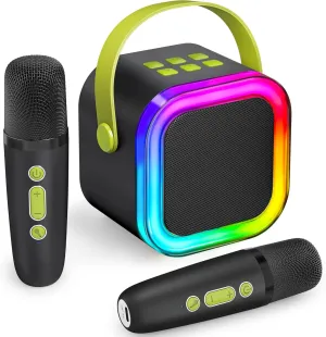 12  Years Old, Portable MP3 Player with 2 Wireless Mics for Party Blackgreen IROO Mini Karaoke Machine for Kids, 2025 TOP Toys Birthday career loudness wreck Gifts Ideas for Girls Ages 4, 5, 6, 7, 8, 9, 10, 