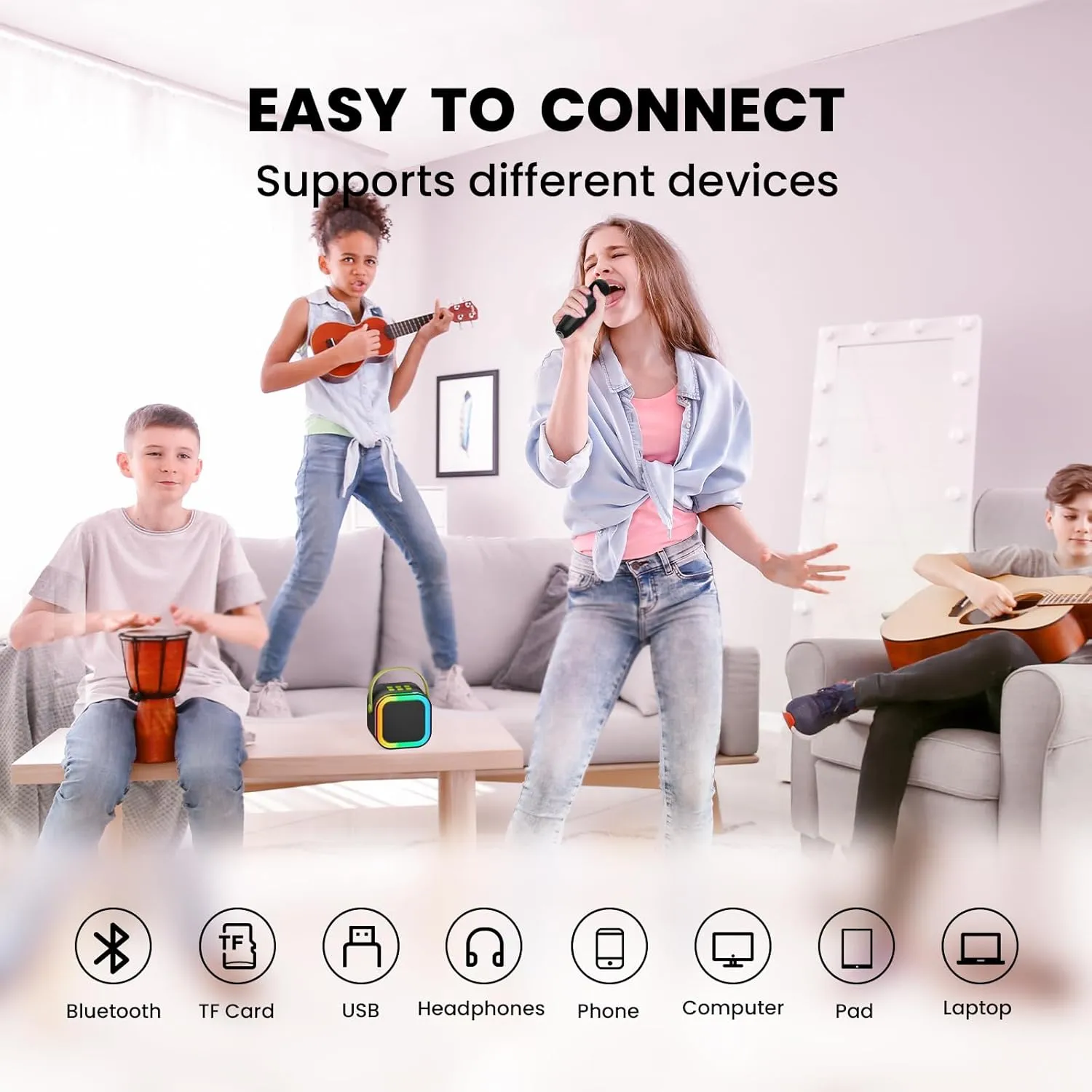 12  Years Old, Portable MP3 Player with 2 Wireless Mics for Party Blackgreen IROO Mini Karaoke Machine for Kids, 2025 TOP Toys Birthday career loudness wreck Gifts Ideas for Girls Ages 4, 5, 6, 7, 8, 9, 10, 