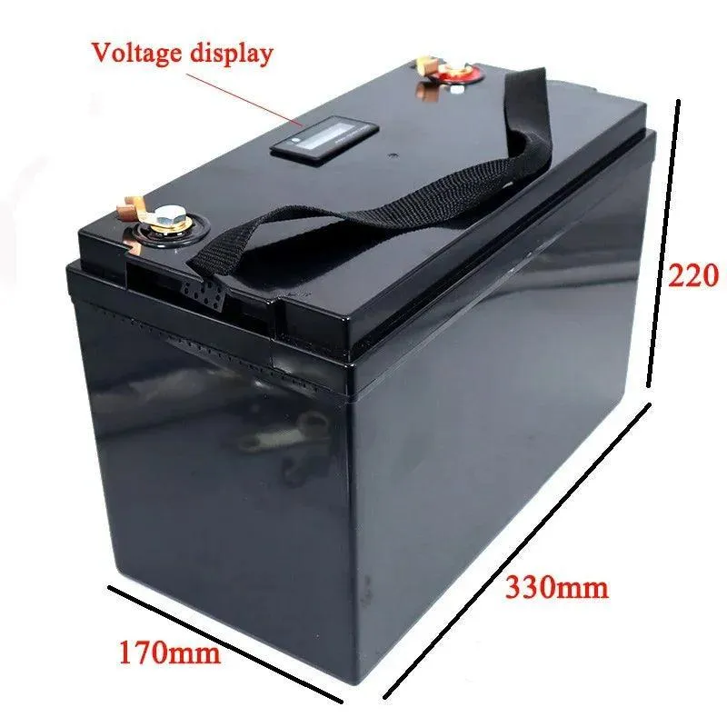12V150Ah 160Ah LiFePO4 Battery LCD Built-in BMS Solar Power System RV