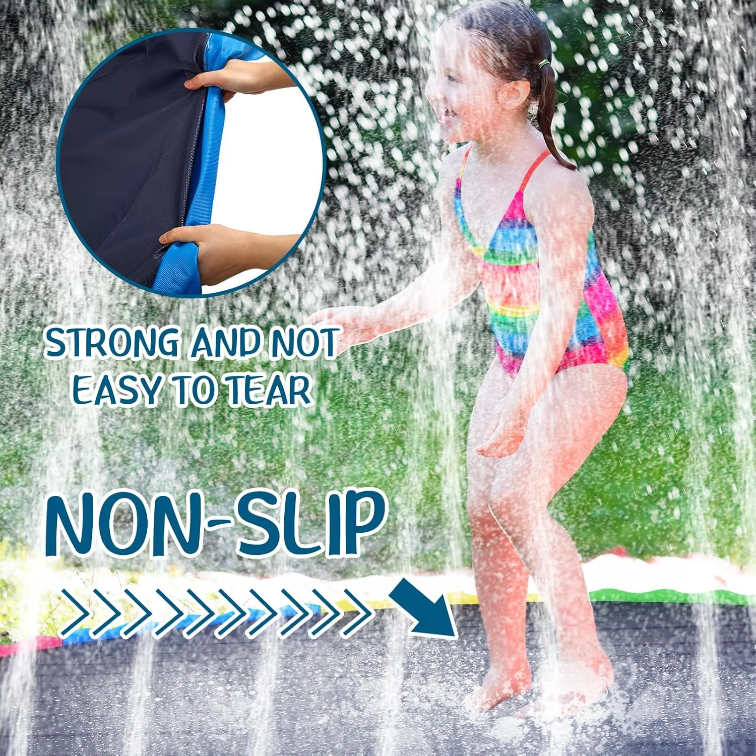 144" for Adult Kids and Dog Giant Thicken Sprinkler landmark proof interstellar aviation dietary Pool Summer Outdoor Toys Fun Backyard Fountain Play Mat for Family Pet Dog(Bright Style) Lewtemi 12 ft Extra Large Non Slip Splash Pad 