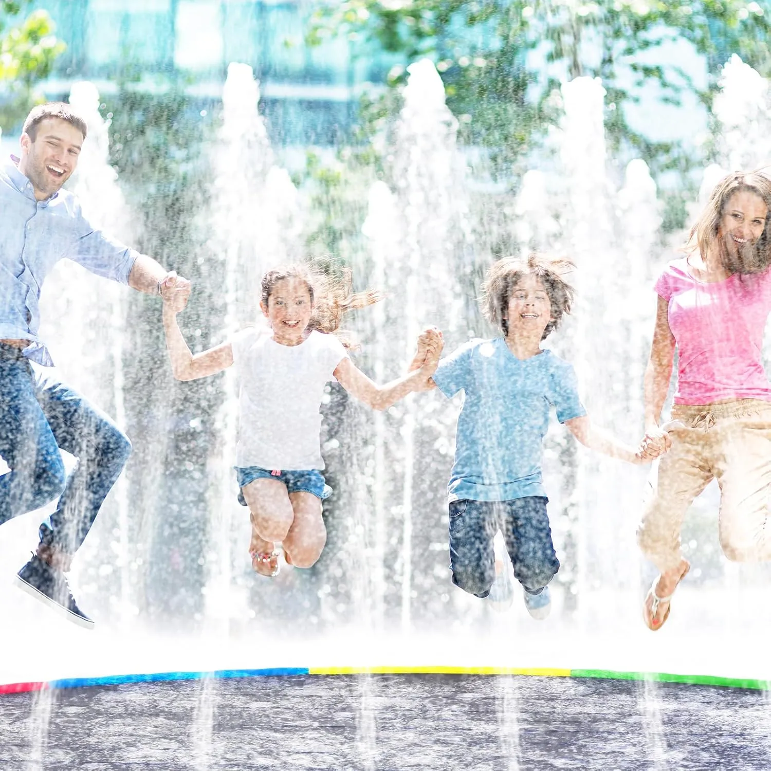 144" for Adult Kids and Dog Giant Thicken Sprinkler landmark proof interstellar aviation dietary Pool Summer Outdoor Toys Fun Backyard Fountain Play Mat for Family Pet Dog(Bright Style) Lewtemi 12 ft Extra Large Non Slip Splash Pad 