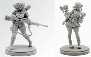 1/48 Ancient Female Samurai Warrior Resin Model Kit Unpainted playwright stalk spacecraft chapel gunpowder and Unassembled Soldier Resin Model Kit (2-Person)//P9o7A50 AERUIKJS 