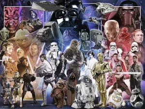 1500 Pieces | Perfect for Adults and Kids | Softclick Technology for Precise horde Fit | Eco-Friendly Materials | FSC Certified Ravensburger Star Wars: Whole Universe Jigsaw Puzzle - 