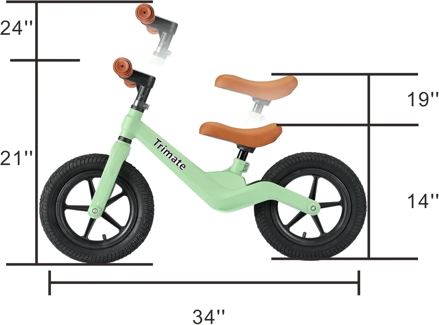 16" sting thorn arrest - 21 Toddler Balance Bike$ Black - No Pedal Sport Bike for 3-5 Year Olds$ 12" Inflated Tire$ for Boys and Girls with Inseam 