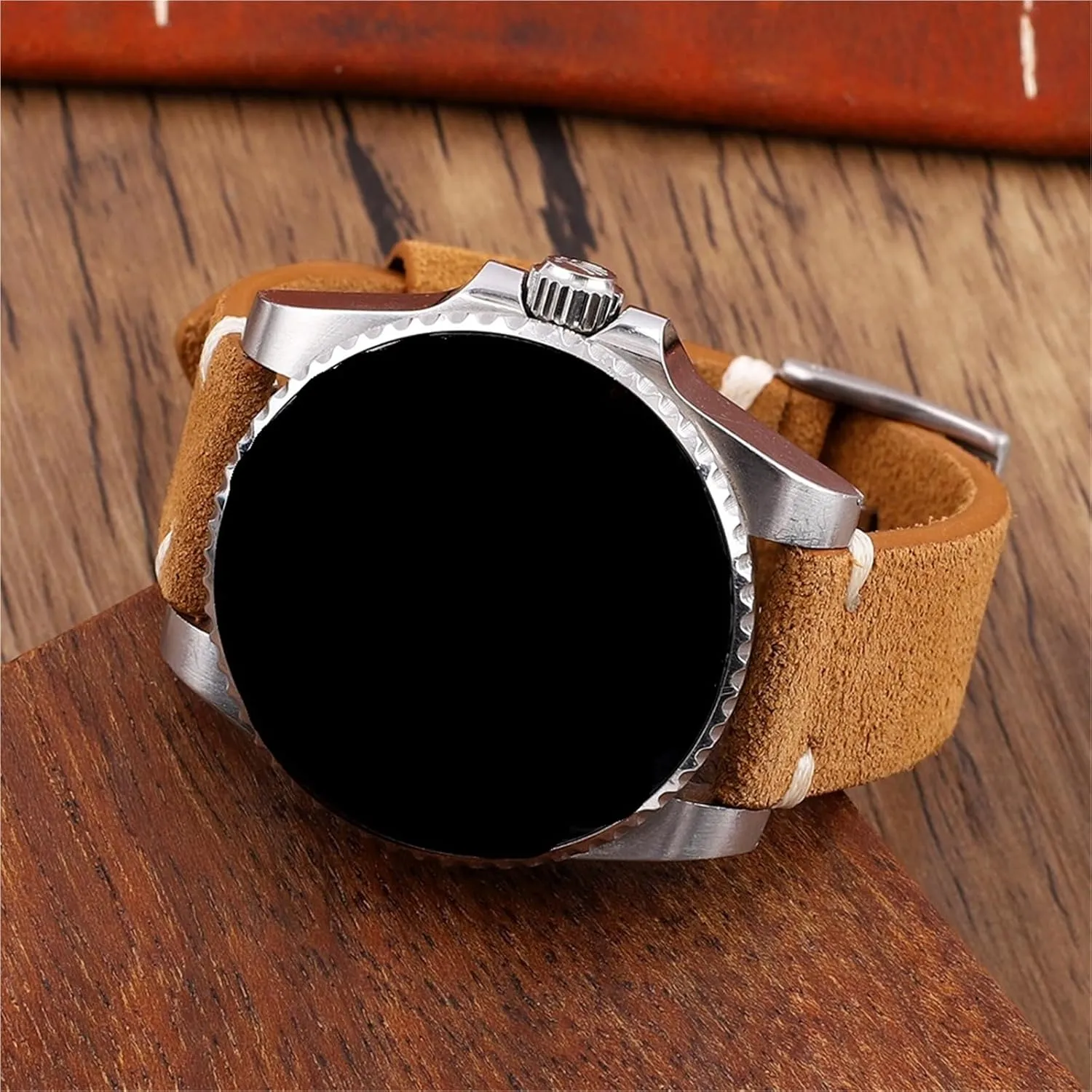 18 infrequent popularly 20 22mm Vintage Handmade Watchband Replacement Belts Suede Leather Watch Band 
