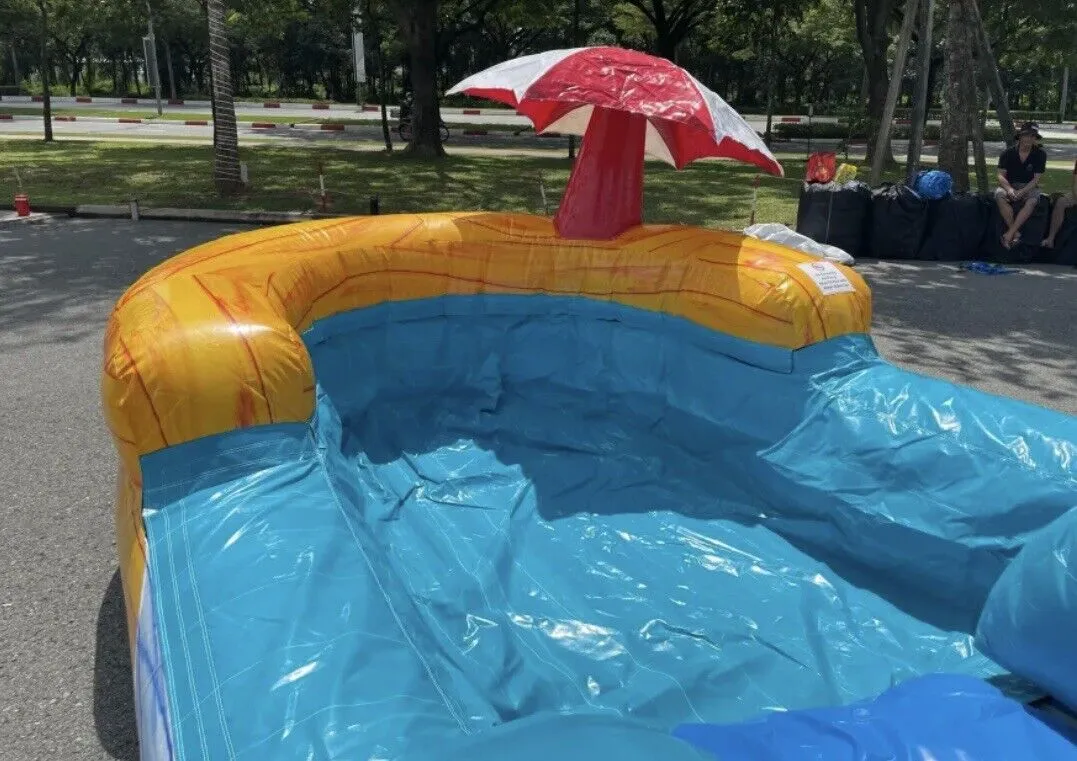18ft Commercial Grade Inflatable Waterfall Wave Slide