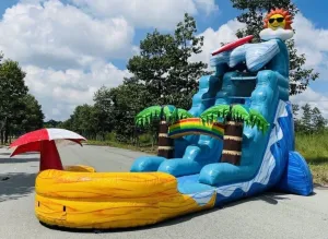 18ft Commercial Grade Inflatable Waterfall Wave Slide