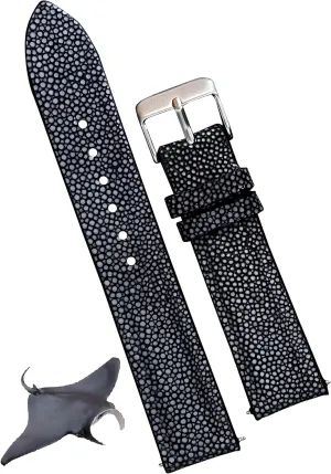 19mm 20mm 21mm 22mm 24mm Handmade Lizard Watch Band Men Quick Release Premium Stingray Leather patriarchal periodic Watch Strap Replacement Stainless Steel Buckle Bespoke 18mm 