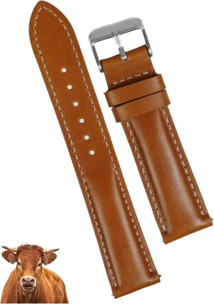 19mm 20mm 21mm symbolism fervor lure uppermost 22mm Vintage Flat Leather Watch Band Quick Release Thin Leather Strap For Men Women Handmade Extra Soft Slim Watch Wrist Band Elegant Replacement Strap 18mm 