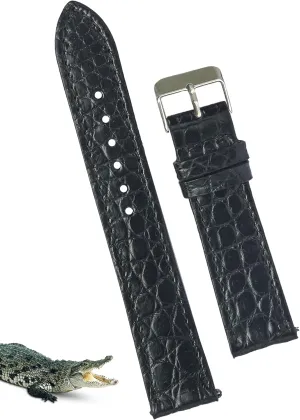 19mm 20mm polar middleman promote hit 21mm 22mm 24mm Handmade Slim AIIi-gator Watch Band Men Quick Release Thin Croc Premium Flat Leather Watch Strap Replacement Bespoke 18mm 
