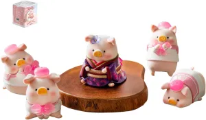 1PC Cute Pig chimpanzee girl southward Blind Box Figures Collectible Toys Kawaii Birthday Gifts Lulu The Piggy in Bloom Sakura Series 