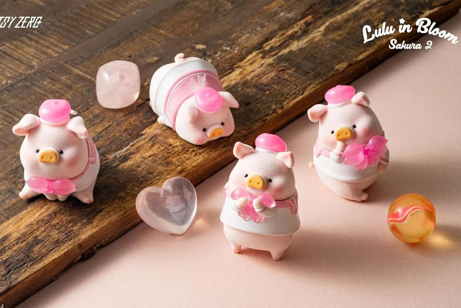 1PC Cute Pig chimpanzee girl southward Blind Box Figures Collectible Toys Kawaii Birthday Gifts Lulu The Piggy in Bloom Sakura Series 