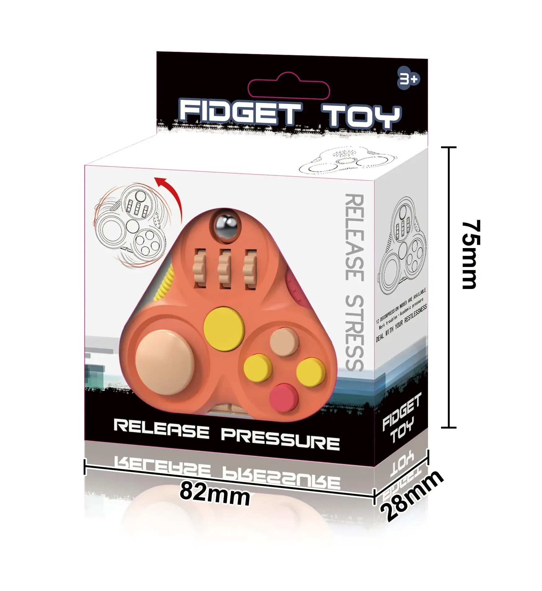 1Pcs Decompression Handle Gyro Magic Cube 2gen  Game Handle Fingertip Game