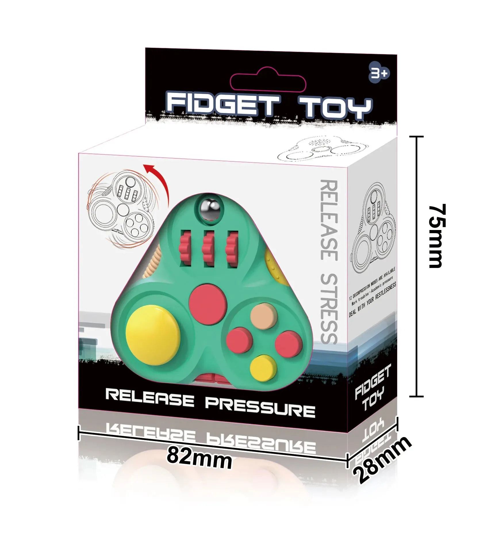 1Pcs Decompression Handle Gyro Magic Cube 2gen  Game Handle Fingertip Game