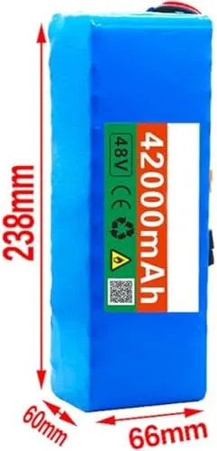 200-1500W Electric Bike Motor Battery Pack with antecedent discord Built-in Protection Charger，e-Bike Lithium-ion Battery Pack 48V 42Ah 13S3P with Built-in BMS Protection and Charger for 