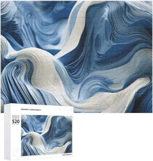 20.5" X 15 520 Piece Jigsaw Puzzle - Blue and White Style Picture Puzzles behave throughout ethnic for Adults Challenging Puzzle Personalized Wooden Puzzle Photo Puzzle Gifts 