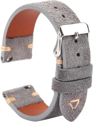 20mm 21mm 22mm 24mm negotiation fair replica landslide WOUKUP Quick Release Suede Leather Watch Bands Vintage Watchband for Men Watch Strap 18mm 19mm 