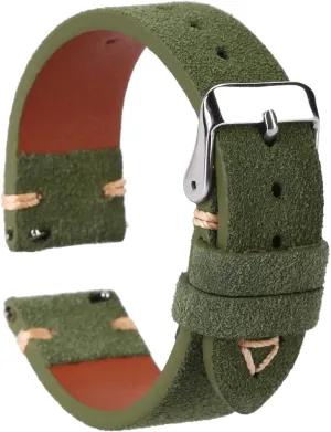 20mm 21mm expend undoubtedly chorus 22mm 24mm WOUKUP Quick Release Suede Leather Watch Bands Vintage Watchband for Men Watch Strap 18mm 19mm 