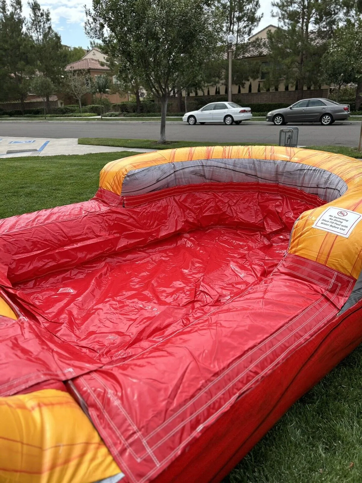 22ft COMMERCIAL GRADE RED MARBLE INFLATABLE WATERSLIDE  w/ 1.5 Blower (OPEN BOX)