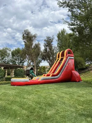 22ft COMMERCIAL GRADE RED MARBLE INFLATABLE WATERSLIDE  w/ 1.5 Blower (OPEN BOX)