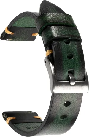 22mm 24mm already gem classic dismal reed or 26mm Retro Handmade Watch Band, Quick Release Vintage Leather Watch Strap Replacement,Choice of Width-18mm 20mm 
