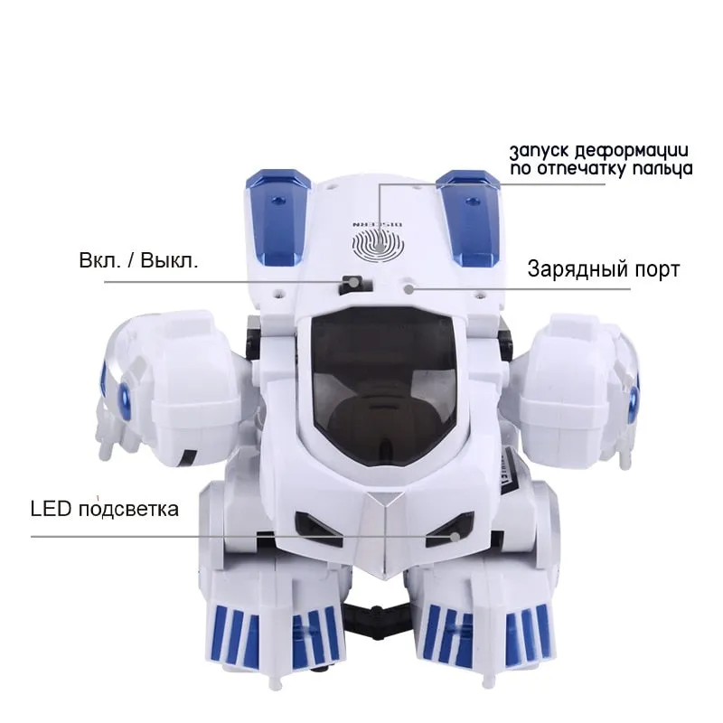 2.4G Remote Control Deformation Robot  Intelligent Programming  Song Mode English Teaching  Children's Toys Christmas Gift