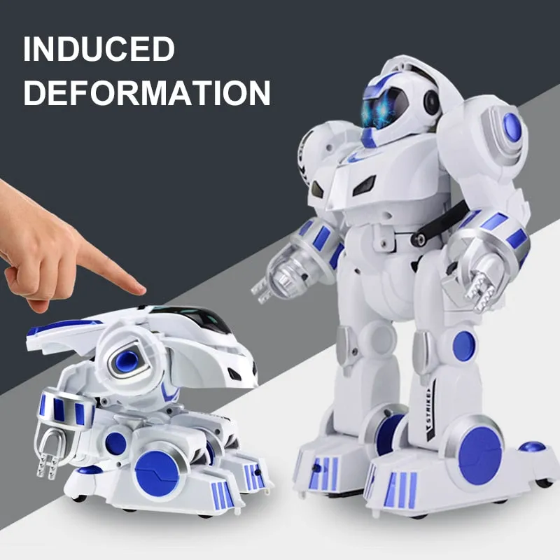 2.4G Remote Control Deformation Robot  Intelligent Programming  Song Mode English Teaching  Children's Toys Christmas Gift