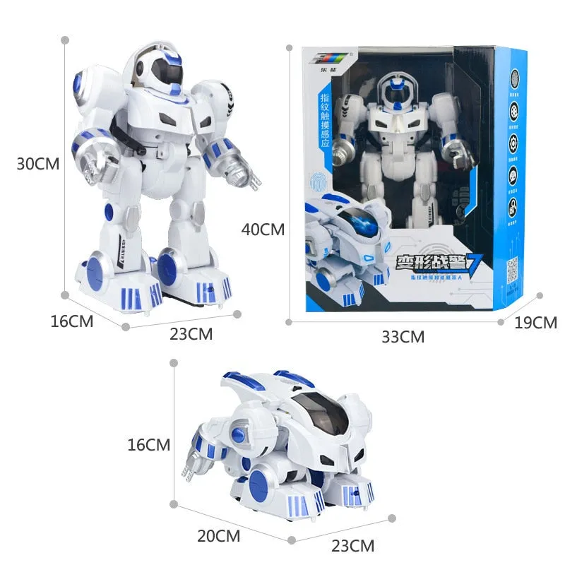 2.4G Remote Control Deformation Robot  Intelligent Programming  Song Mode English Teaching  Children's Toys Christmas Gift
