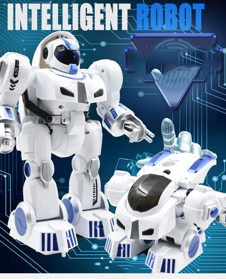 2.4G Remote Control Deformation Robot  Intelligent Programming  Song Mode English Teaching  Children's Toys Christmas Gift