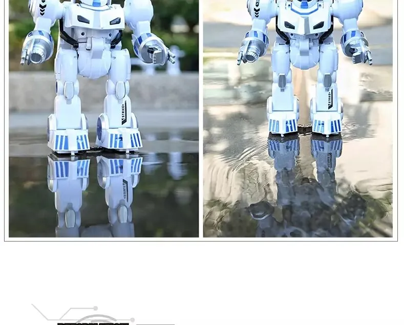2.4G Remote Control Deformation Robot  Intelligent Programming  Song Mode English Teaching  Children's Toys Christmas Gift