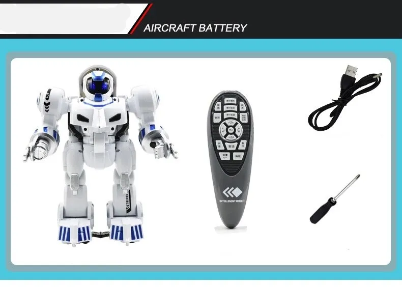2.4G Remote Control Deformation Robot  Intelligent Programming  Song Mode English Teaching  Children's Toys Christmas Gift