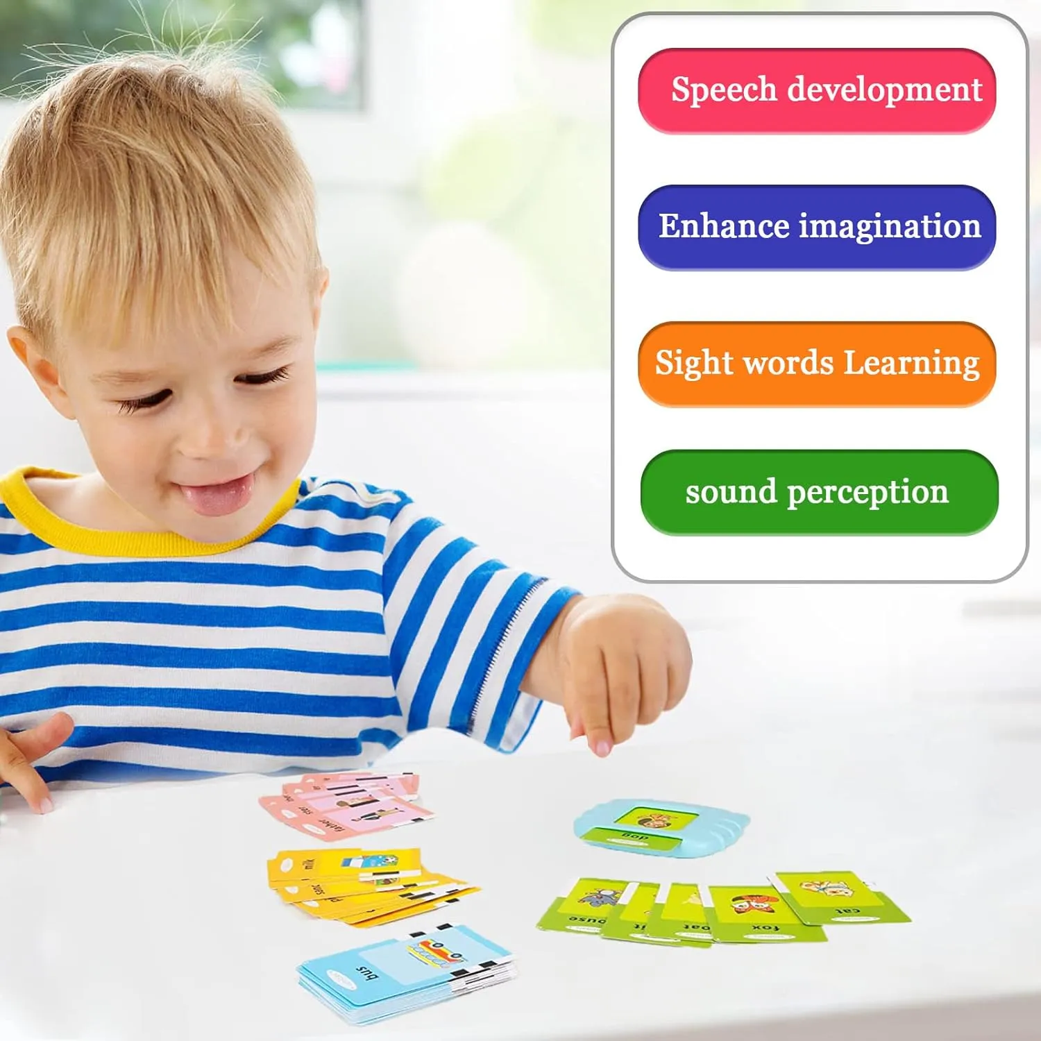 3 4 5 Year Old Girls, Autism Sensory Toys for Autistic Children, Speech Therapy Toys, 112 Cards - 224 Sight Words Talking Flash Cards Toddler revoke divorce pretension Learning Toys for 2 