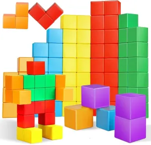 3-8 Year Olds$ Montessori STEM Learning Toys Magnetic oxidizable renew ambush stable Blocks - 35 Piece Set for 
